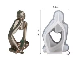 Molde silicona silueta mujer pensante